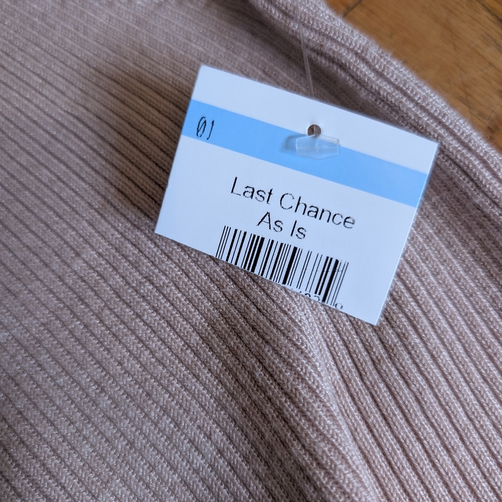 Cotton Emporium Light Pink Ribbed Tank Top Large - Picture 7 of 7